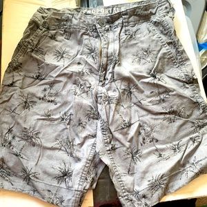 Palm tree gray shorts Aeropostale